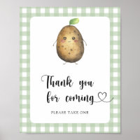 Potato baby shower - Thank you for coming