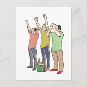 Potato Baseball Fans Postcard