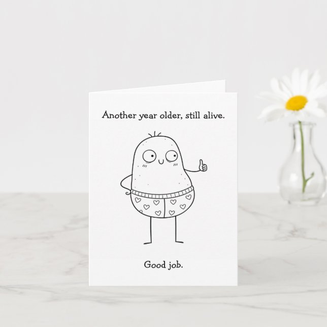 Potato Birthday Card (Small Plant)