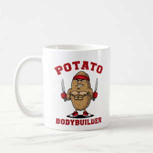Potato bodybuilder coffee mug