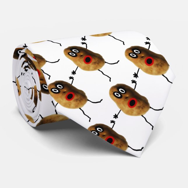 Potato Cartoon Tie (Rolled)