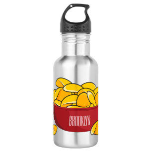 Potato chip cartoon illustration 532 ml water bottle