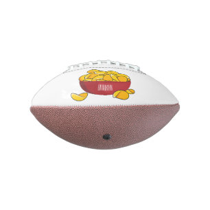 Potato chip cartoon illustration  american football