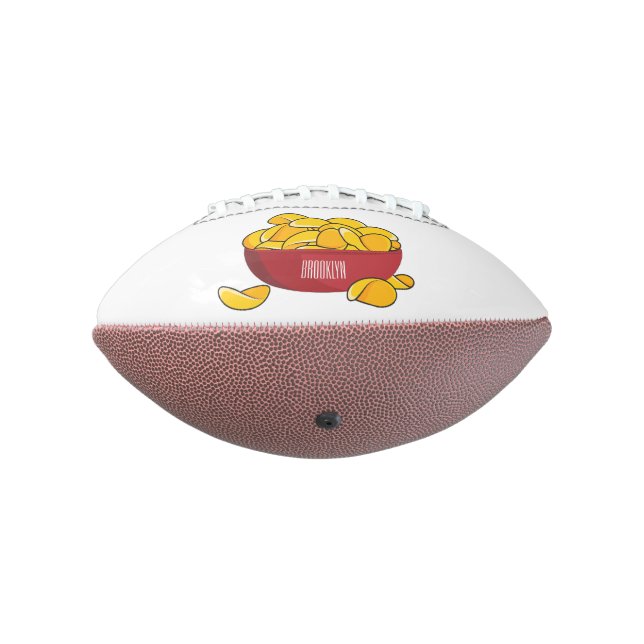 Potato chip cartoon illustration  american football (Rotated 270)