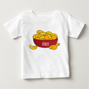 Potato chip cartoon illustration  baby T-Shirt