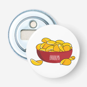 Potato chip cartoon illustration bottle opener
