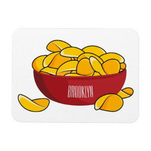 Potato chip cartoon illustration magnet