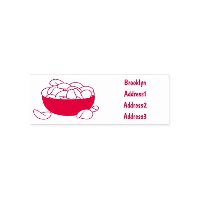 Potato chip cartoon illustration self-inking stamp (Design)