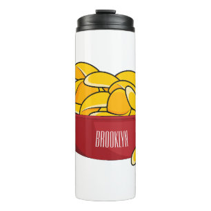 Potato chip cartoon illustration thermal tumbler