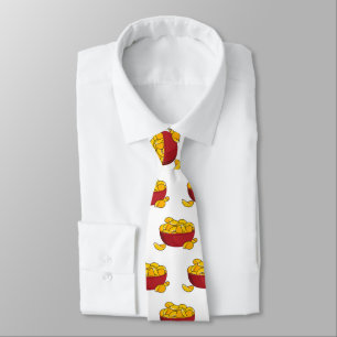 Potato chip cartoon illustration tie
