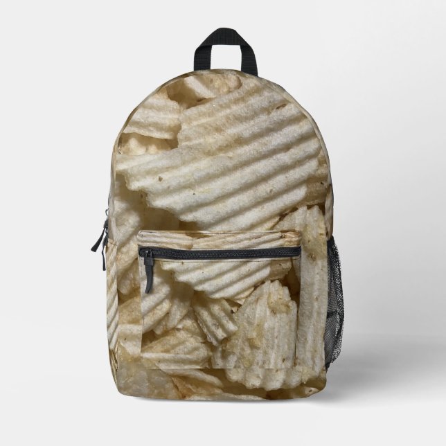 Potato Chips Printed Backpack (Front)