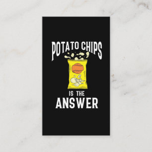 Potato Chips Snack Fast Food Potatoes lover Business Card