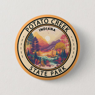 Potato Creek State Park Indiana Emblem 6 Cm Round Badge