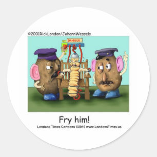 Potato Criminals Funny Mugs Tees Cards & Gifts Classic Round Sticker