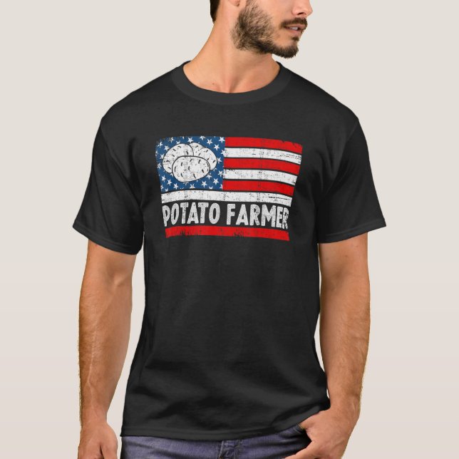 Potato Farmer   Farming Potatoes Potato Plant Seed T-Shirt (Front)