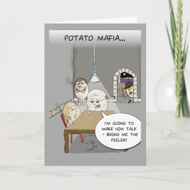 Potato Mafia Greeting Card (Front)