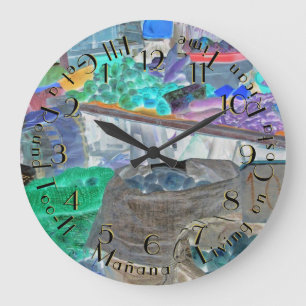 Potato Market Abstract Backward Clock Customisable