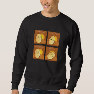 Potato Meme Yam Food Potatoes Vegetarian Sweatshirt