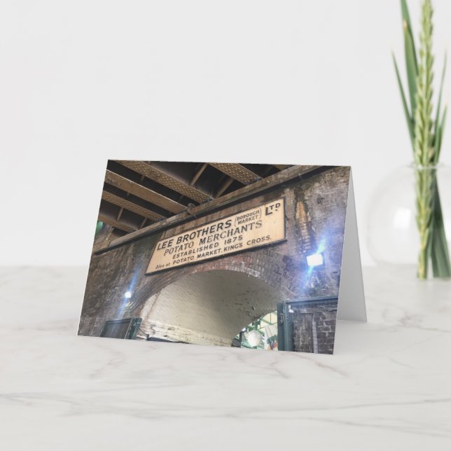 Potato Merchants Borough Market London UK Photo Card (Front)