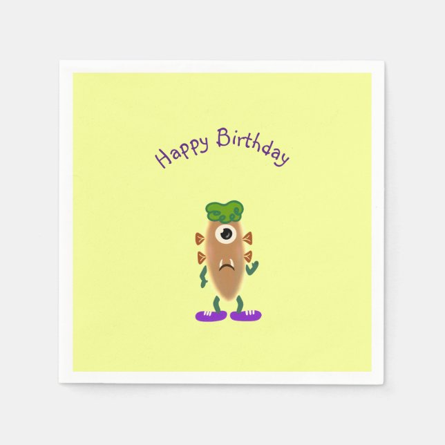 Potato monster napkin (Front)