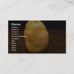 Potato on dirt business card