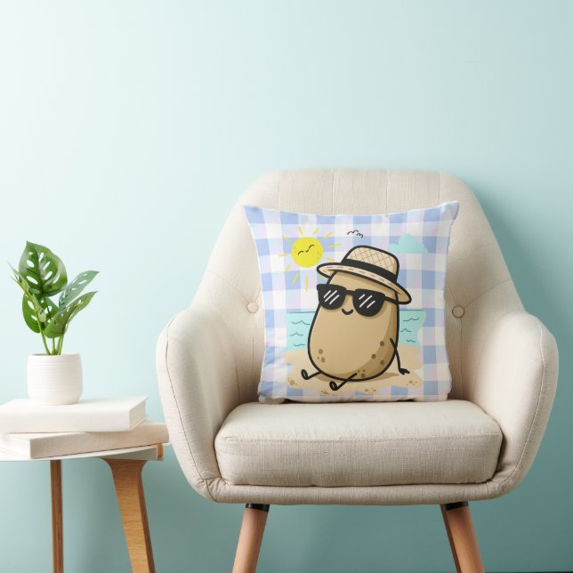 Potato On The Beach Summer Vibes Cushion (Chair)