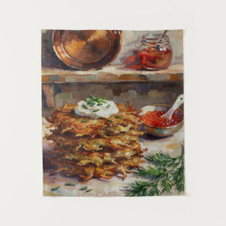 Potato Pancakes Kitchen Still Life Tapestry