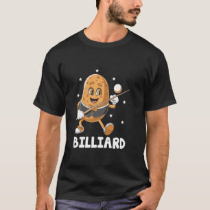 Potato Playing Billiard Pool Cue Sports Athlete Ga T-Shirt