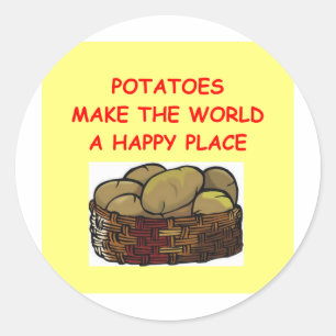 potato potatoes classic round sticker