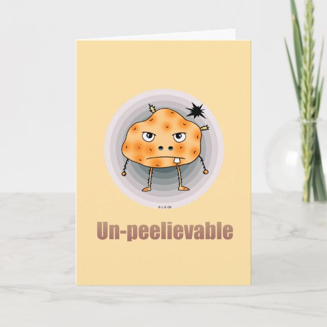 Potato Pun Congrats Card - Un-peelievable (Front)