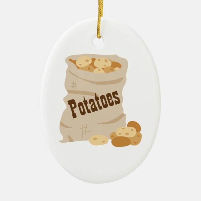 Potato Sack Ceramic Tree Decoration (Front)
