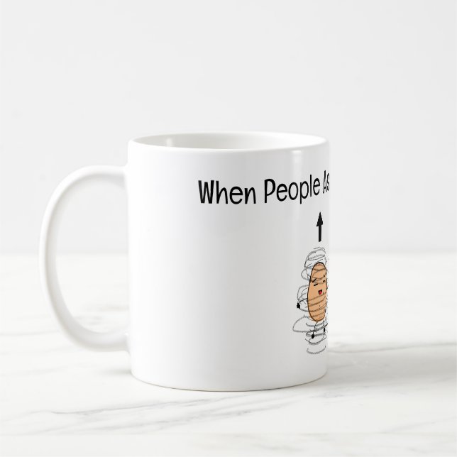 Potato Spin Mugg: Physics, Quantum Spin Coffee Mug (Left)