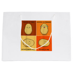 Potato Spud Root Vegetable Tater Vegan Lover Keto Large Gift Bag