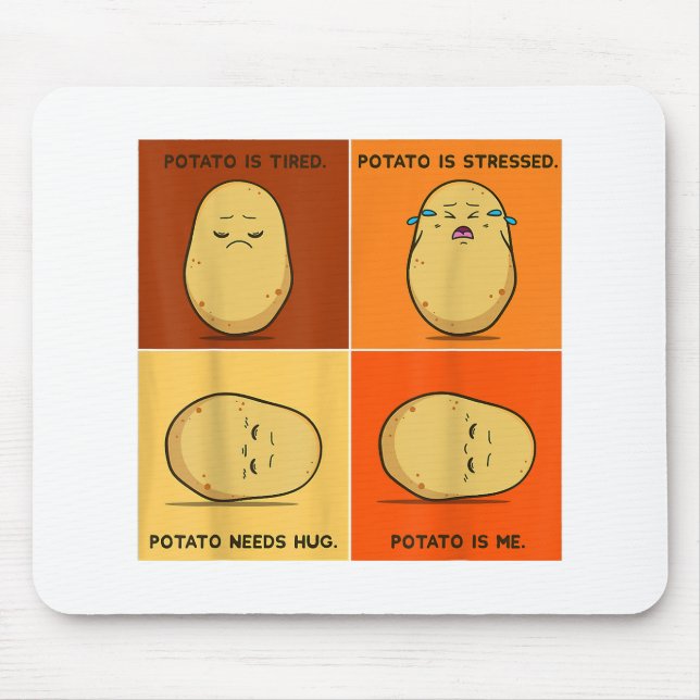 Potato Spud Root Vegetable Tater Vegan Lover Keto  Mouse Mat (Front)