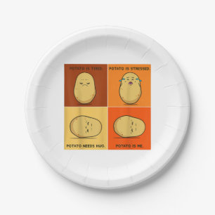 Potato Spud Root Vegetable Tater Vegan Lover Keto  Paper Plate