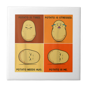 Potato Spud Root Vegetable Tater Vegan Lover Keto Tile