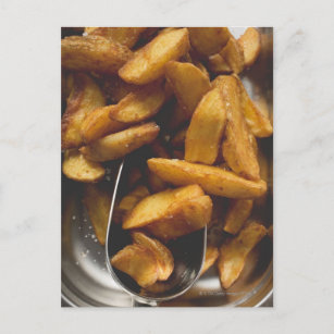 Potato wedges with salt (detail) postcard