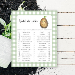 Potato Would She Rather Baby Shower Game