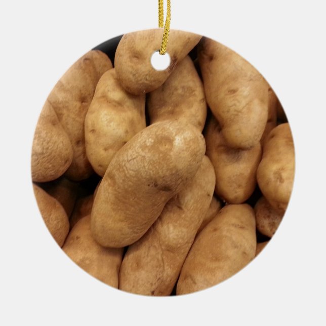 Potatoes Ceramic Tree Decoration (Front)