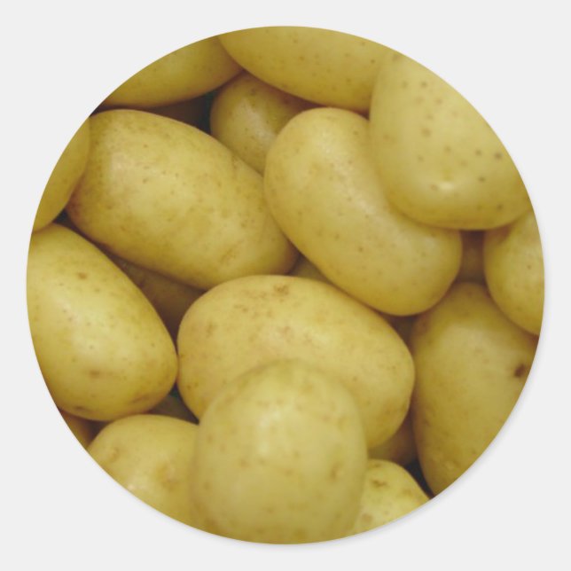 Potatoes Classic Round Sticker (Front)