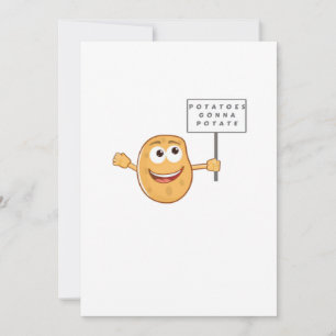 Potatoes Gonna Potate (Vegetable Potato Pun) Class Holiday Card