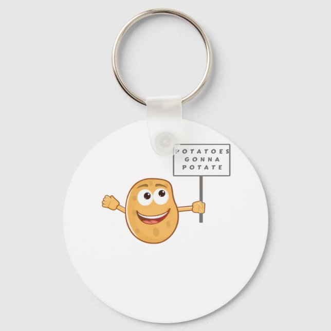 Potatoes Gonna Potate (Vegetable Potato Pun) Class Key Ring (Front)
