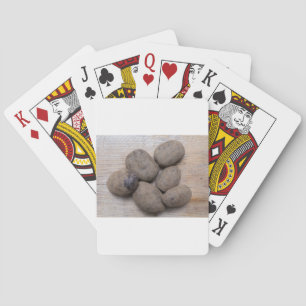 Potatoes on rustic wood Concept Playing Cards
