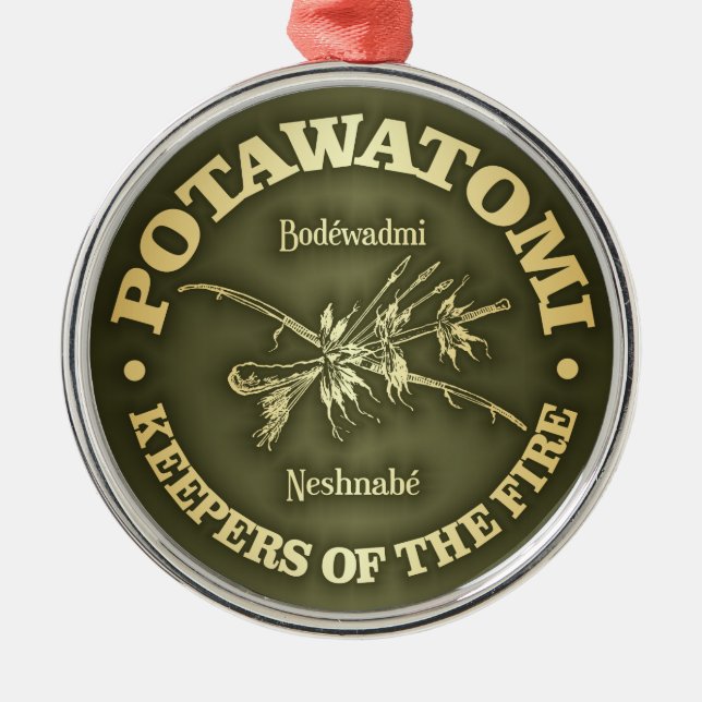 Potawatomi Metal Tree Decoration (Front)