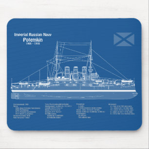Potemkin - Ship Blueprint Plans ABD  Mouse Mat