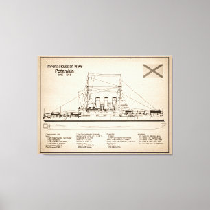 Potemkin - Ship Blueprint Plans SD  Canvas Print