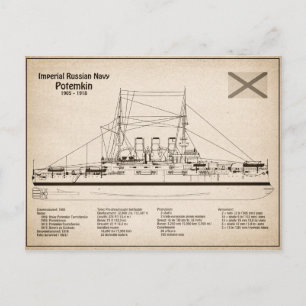 Potemkin - Ship Blueprint Plans SD  Postcard