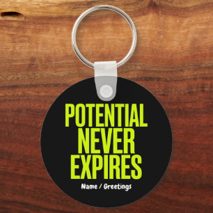 Potential Never Expires Bold Growth Mindset Key Ring