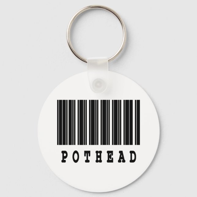 pothead barcode design key ring (Front)