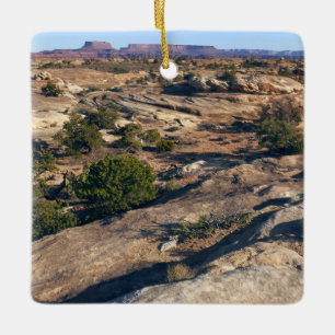 Pothole Point Trail at Canyonlands National Park Ceramic Ornament